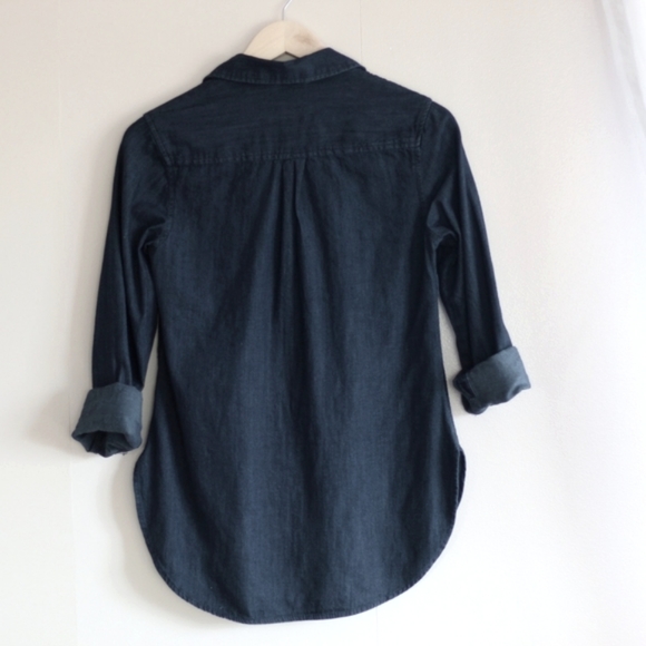 A New Day Dark Blue Denim Top - Picture 2 of 7